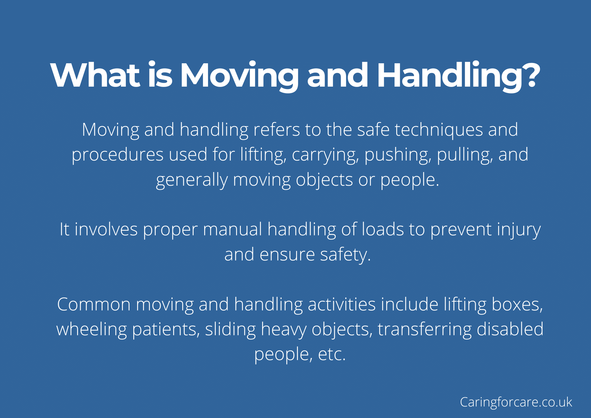 What is Manual Handling? - Definition of 'Manual Handling' - Online Safety Courses blog article