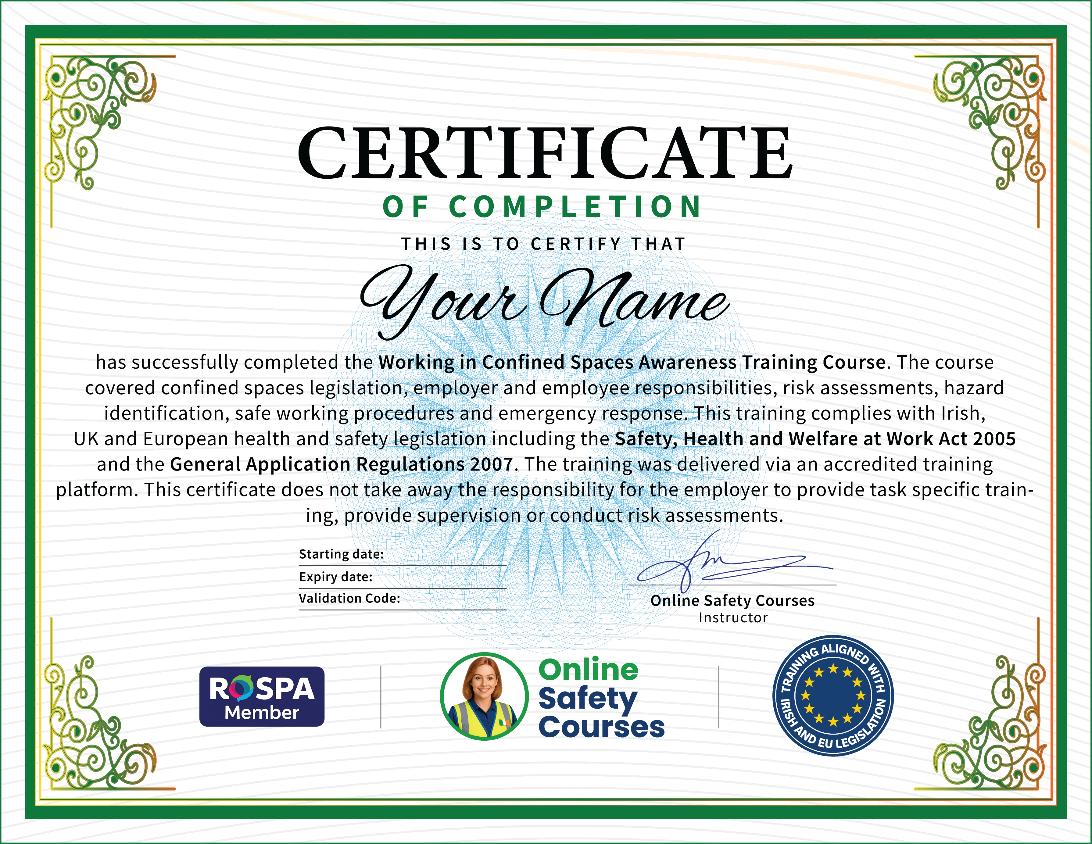 Working in Confined Spaces Certificate Ireland - Official Confined Spaces Cert Dublin - CPD Accredited Working in Confined Spaces Certificate Online